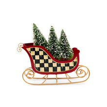 Cargar imagen en el visor de la galería, Merry Christmas Tin Sleigh with Trees