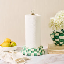 Cargar imagen en el visor de la galería, Emerald Check Paper Towel Holder
