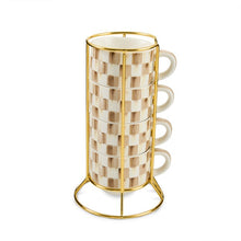 Cargar imagen en el visor de la galería, Mocha Check Cappuccino Cup Tower