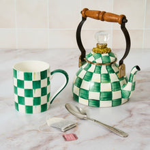Cargar imagen en el visor de la galería, Emerald Check Porcelain Mug