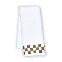 Cargar imagen en el visor de la galería, Hand Towel with Mocha Check Border