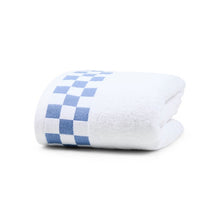 Cargar imagen en el visor de la galería, Bath Towel with French Blue Check Border