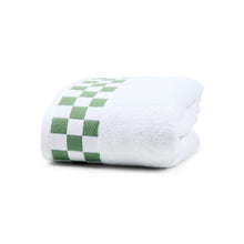 Cargar imagen en el visor de la galería, Bath Towel with Sage Green Check Border