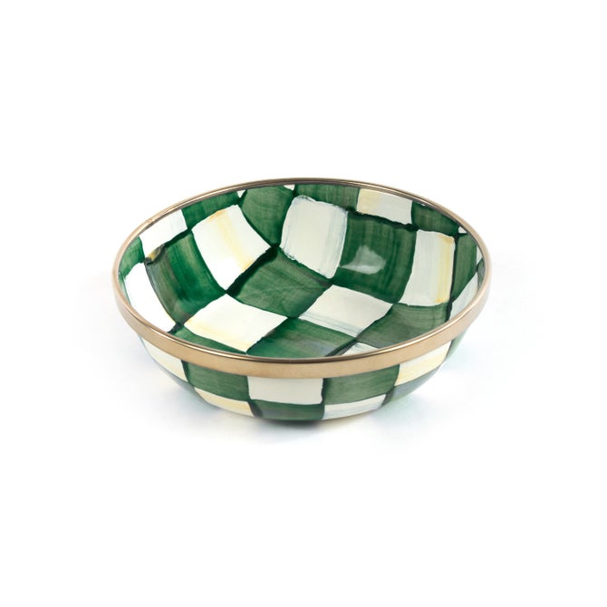 Emerald Check Relish Dish
