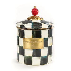 Courtly Check Enamel Canister - Small