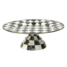 Cargar imagen en el visor de la galería, Courtly Check Enamel Pedestal Platter - Large