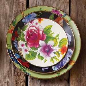 Flower Market Dinner Plate - Black