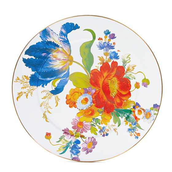 Flower Market Serving Platter - White