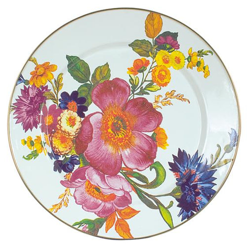 Flower Market Charger/Plate - White