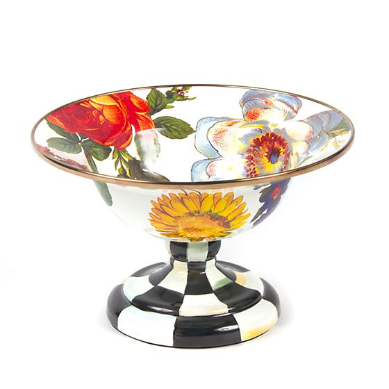 Flower Market Small Compote - White