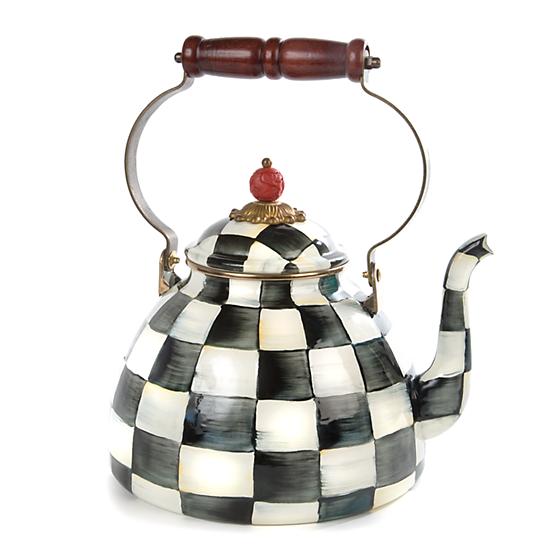 Courtly Check Enamel Tea Kettle - 3 Quart