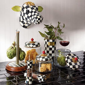 Courtly Check Enamel Utensil Holder