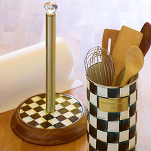 Cargar imagen en el visor de la galería, Courtly Check Wood Paper Towel Holder