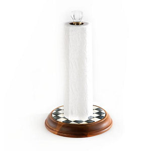 Courtly Check Wood Paper Towel Holder