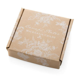 Courtly Check Enamel Canape Plates - Set of 4