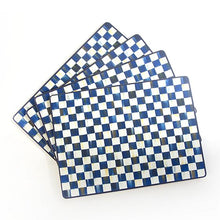 Cargar imagen en el visor de la galería, Royal Check Cork Back Placemats - Set of 4