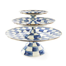 Cargar imagen en el visor de la galería, Royal Check Pedestal Platter - Large