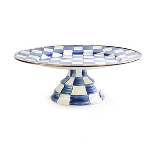Royal Check Pedestal Platter - Large
