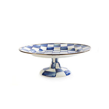 Cargar imagen en el visor de la galería, Royal Check Pedestal Platter - Small