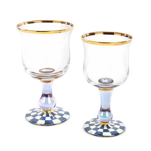 Royal Check Wine Glass