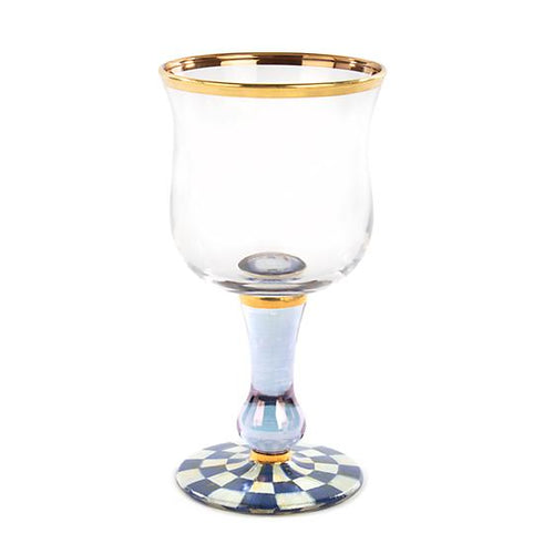 Royal Check Wine Glass