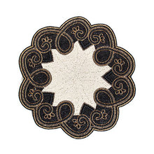 Cargar imagen en el visor de la galería, Arabesque Beaded Placemat - Black