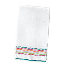 Cargar imagen en el visor de la galería, Trampoline Zig Zag Hand Towel - White