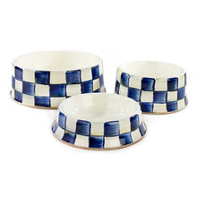 Cargar imagen en el visor de la galería, Royal Check Enamel Pet Dish - Large