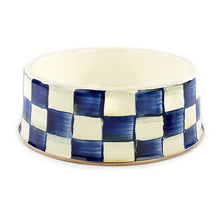 Cargar imagen en el visor de la galería, Royal Check Enamel Pet Dish - Large