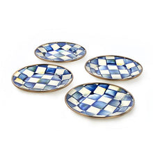 Cargar imagen en el visor de la galería, Royal Check Canape Plates - Set of 4