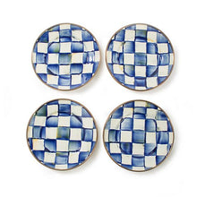 Cargar imagen en el visor de la galería, Royal Check Canape Plates - Set of 4