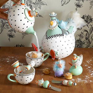 Patience Brewster Speckled Chicken Teapot