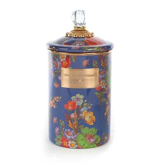 Flower Market Large Canister - Lapis