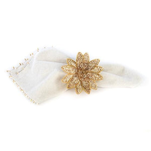 Golden Flower Napkin Ring