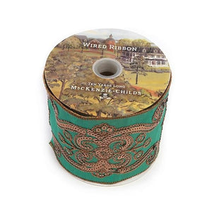 Green Filigree 4" Ribbon