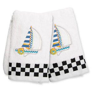 Sail Away Hand Towels - Set Of 2