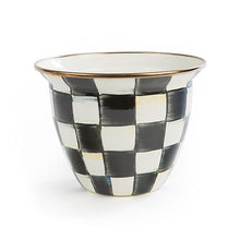 Cargar imagen en el visor de la galería, Courtly Check Enamel Flower Pot - Large