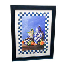 Cargar imagen en el visor de la galería, Royal Check Still Life Wall Art - Vase