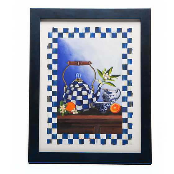 Royal Check Still Life Wall Art - Tea Kettle