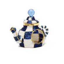 Cargar imagen en el visor de la galería, Tea Kettle Napkin Ring - Royal Check