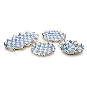 Royal Check Fluted Dessert Plate