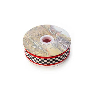 Courtly Check 1" Ribbon - Red