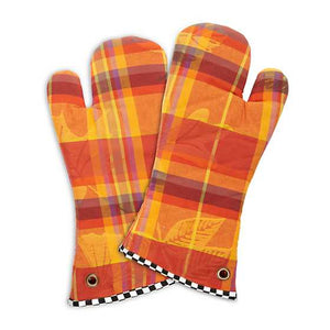 Falling Leaves Oven Mitts - Set of 2