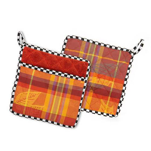 Falling Leaves Pot Holders - Set of 2