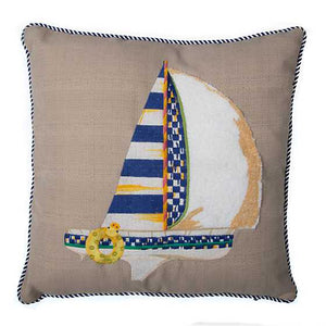 Sailboat Outdoor Accent Pillow