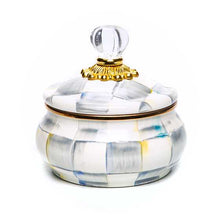 Cargar imagen en el visor de la galería, Sterling Check Enamel Squashed Pot