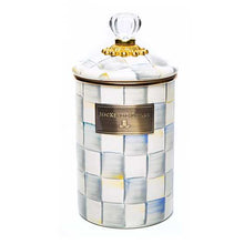 Cargar imagen en el visor de la galería, Sterling Check Enamel Canister - Large