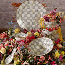 Cargar imagen en el visor de la galería, Sterling Check Enamel Serving Bowl