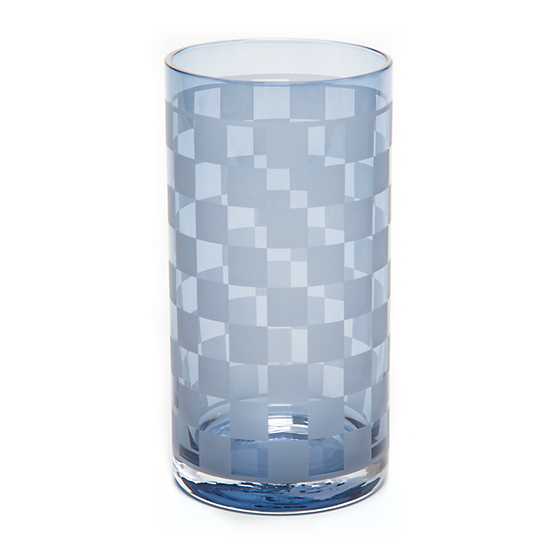 Dashing Check Highball Glass - Blue - Set of 4
