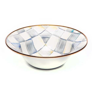 Sterling Check Enamel Breakfast Bowl